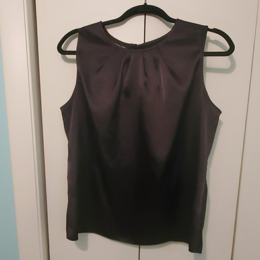 Black silky blouse